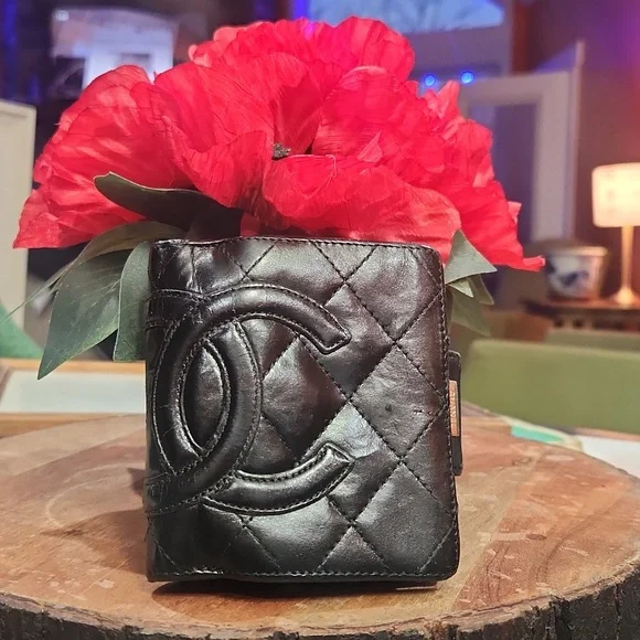 Chanel Cambon Black And Pink Wallet - Picture 1 of 11